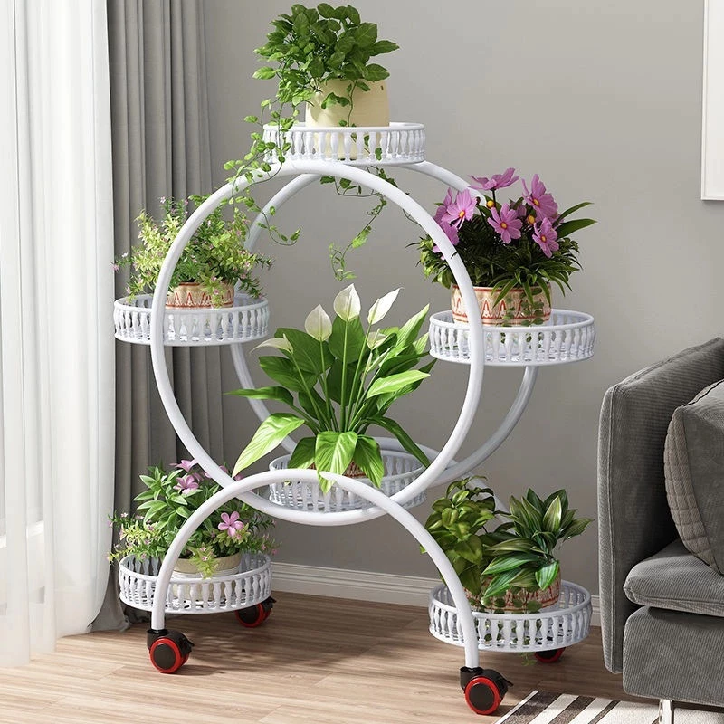 Kệ đặt chậu hoa, chậu cây cảnh 6 tầng, chậu hoa cây cảnh khung sắt chắc chắn, kệ decor có
